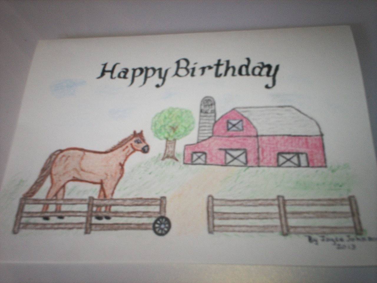 Hand draw birthday cards