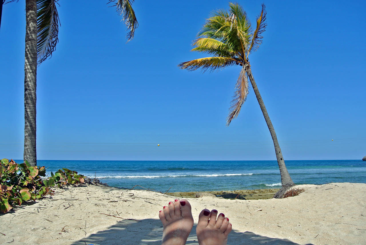 Relaxing on the beach at Labadee, Haiti