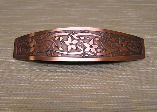 Etched Copper Barrette