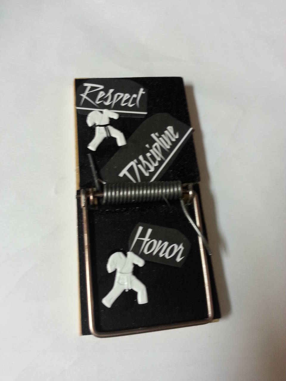 Tae Kwon Do Gift Card holder with a mouse trap