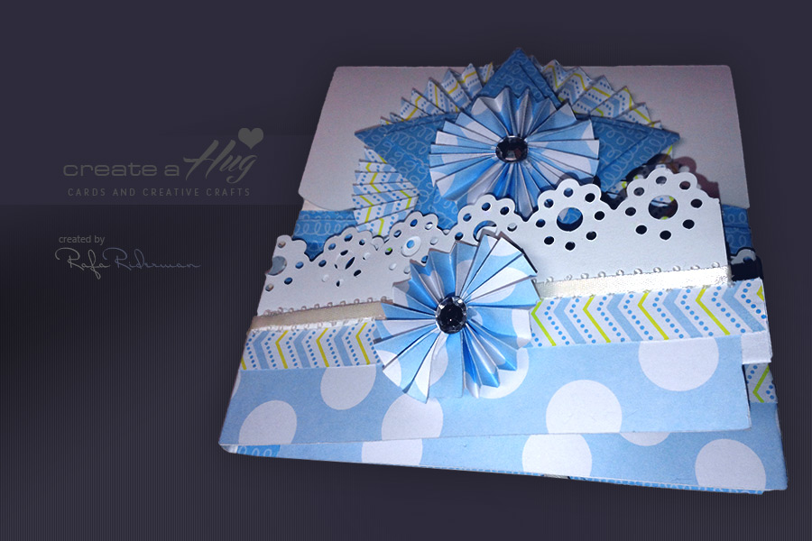 Baby Blue Rosette Card