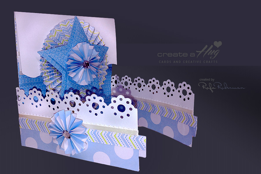 Baby Blue Rosette Card