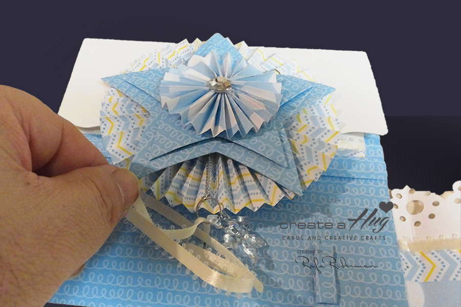 Baby Blue Rosette Card