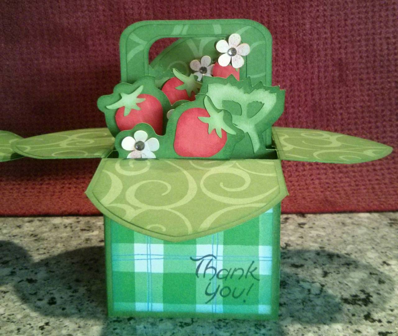 Strawberry Pop-Up Box Card