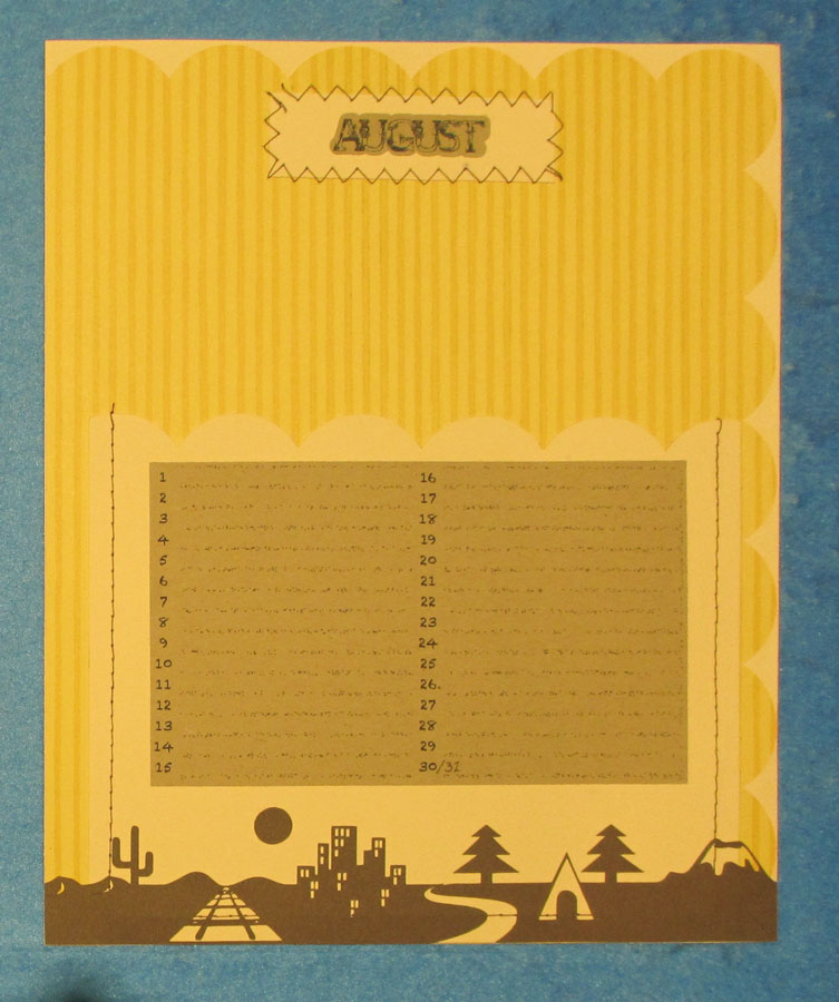 Card Planner: August Pocket