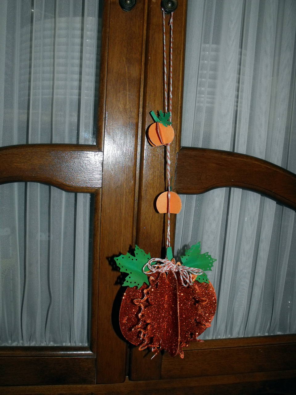 Hanging pumpkins