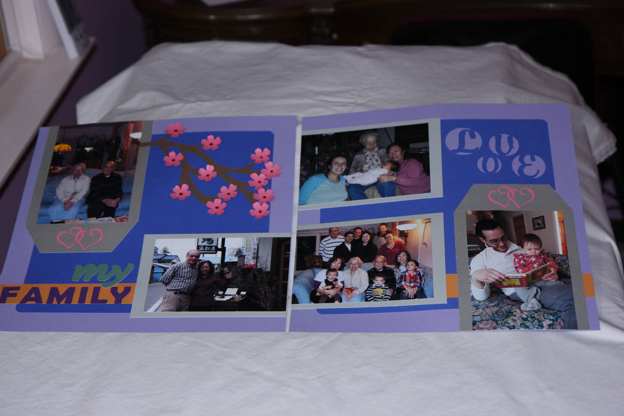 My family two page layout.
