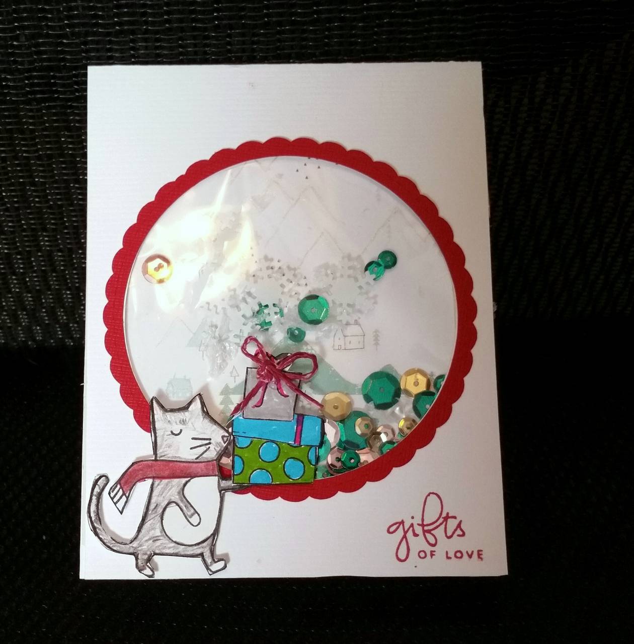 Cat shaker card