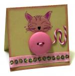 Cat Button Card