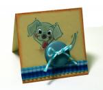 Dog Button Card