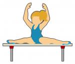Gymnast Doing Splits