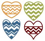 Chevron Hearts