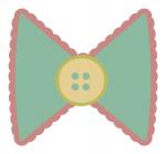 Button Bow Tag