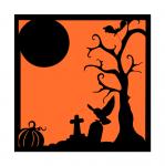 Spooky Cemetery Card