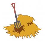 Autumn Harvest Hay & Pitchfork