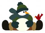 Snowman Making Snowball