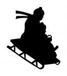 Father and Son Sledding