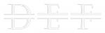 Split Letter Monogram Roman Style DEF