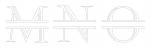 Split Letter Monogram Roman Style MNO