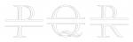 Split Letter Monogram Roman Style PQR
