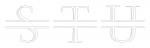 Split Letter Monogram Roman Style STU