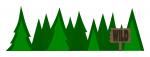 Camp Out Pine Tree Border