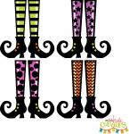 Witch Shoes 4 Set