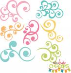 Pretty Swirls Set of 7