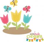 Tulips with Butterflies