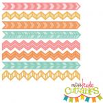 Chevron Borders Background Set of Six