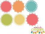 Decorative Round Background Set of Six