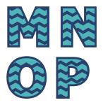 Chevron Monograms M-P