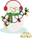 Snowman with Lights