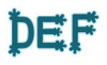 Snowflake Font D-F