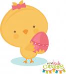 Chick Holding Egg