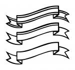 Line Drawn Striped Banner