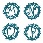 Floral Monograms: Monograms M-P