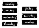 Washi Tape Weekdays