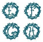 Floral Monograms E-H