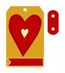Heart Stitched Tag