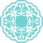 Round Floral Brocade