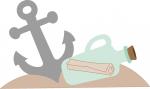 On the Coast Collection: Anchor and Bottle