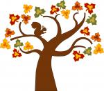 Squirrel in a Fall Tree