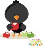 Crow with Apples