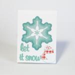 Collection-Cut A-Way Christmas Cards: Snowman