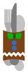 Silverware Holder Gingerbread Man