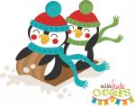 Penguins Sledding