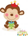 Monkey Holding a Present