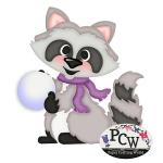 Raccoon with Snowball