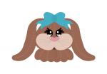 Peeking Bunny with Bow